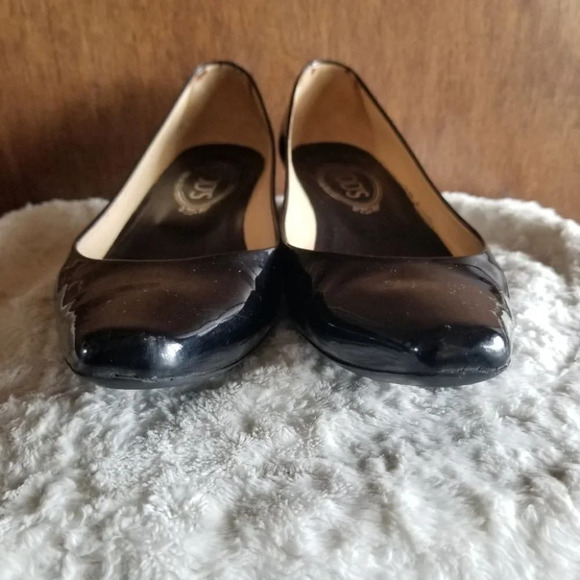 𝅺tod's Kitten Heel Wedge  Glossy Black 37.5 - Picture 11 of 15